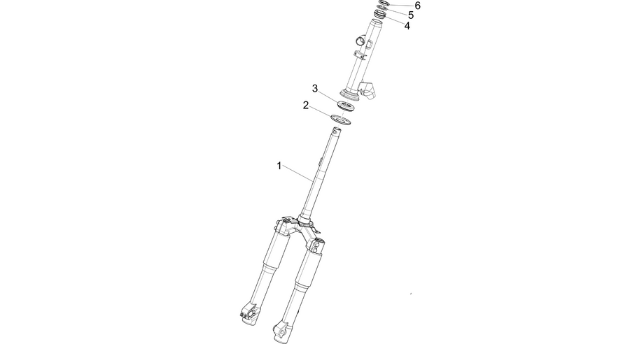 Fork/steering tube - Steering bearing unit