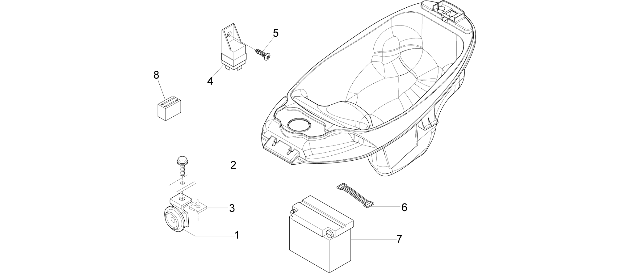 Remote control switches - Battery - Horn