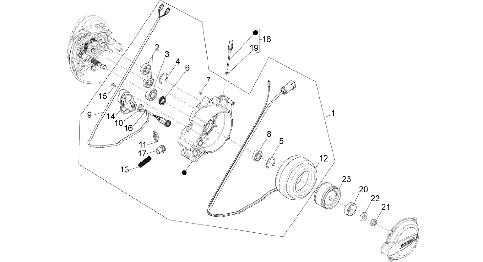 Electric motor of traction