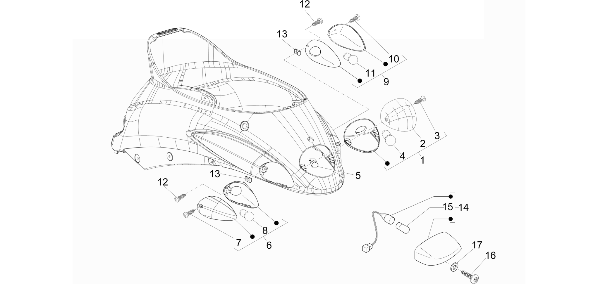 Rear headlamps - Turn signal lamps