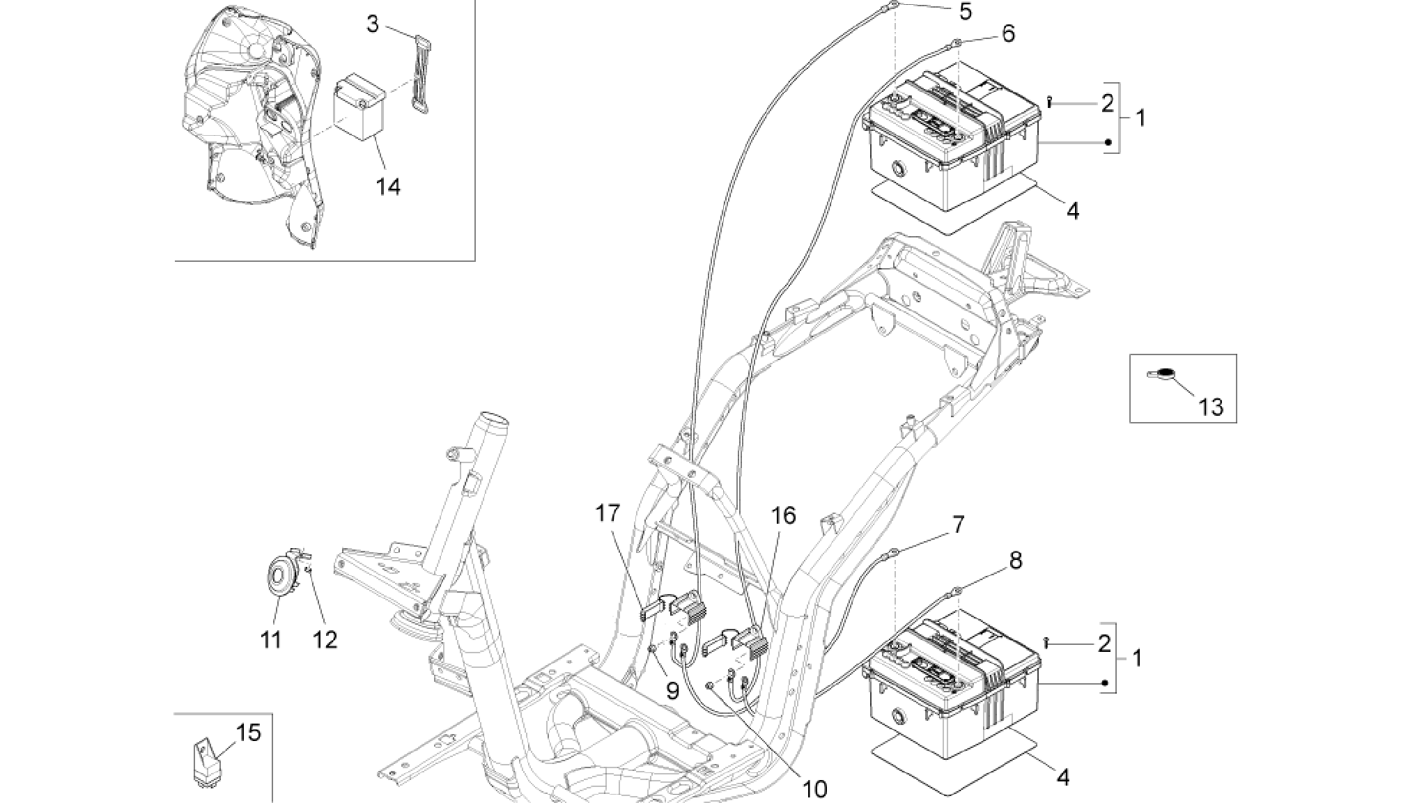 Remote control switches - Battery - Horn