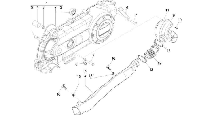 Crankcase cover - Crankcase cooling
