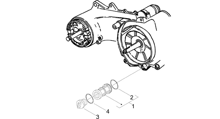 Flywheel magneto cover - Oil filter