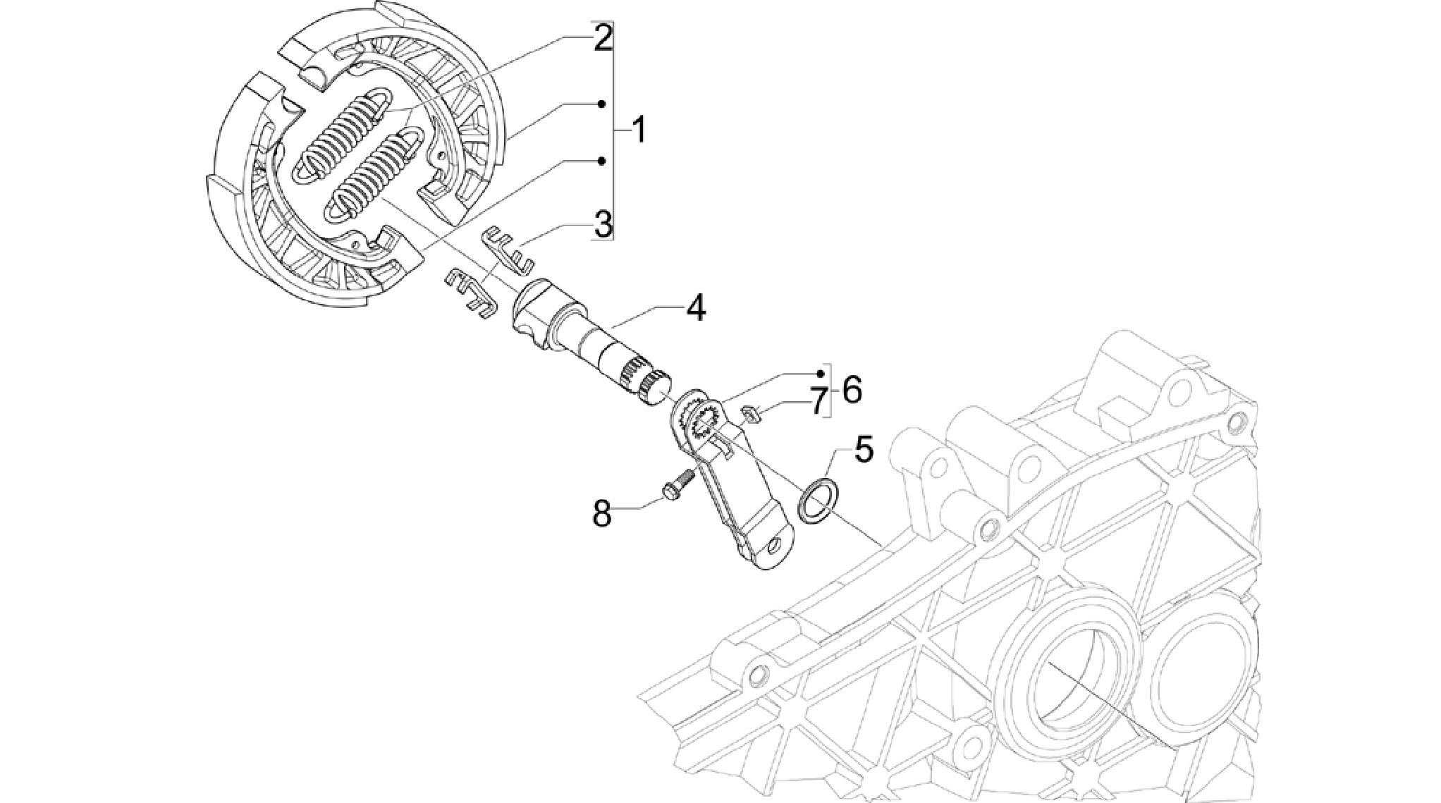 Rear brake - Brake jaw