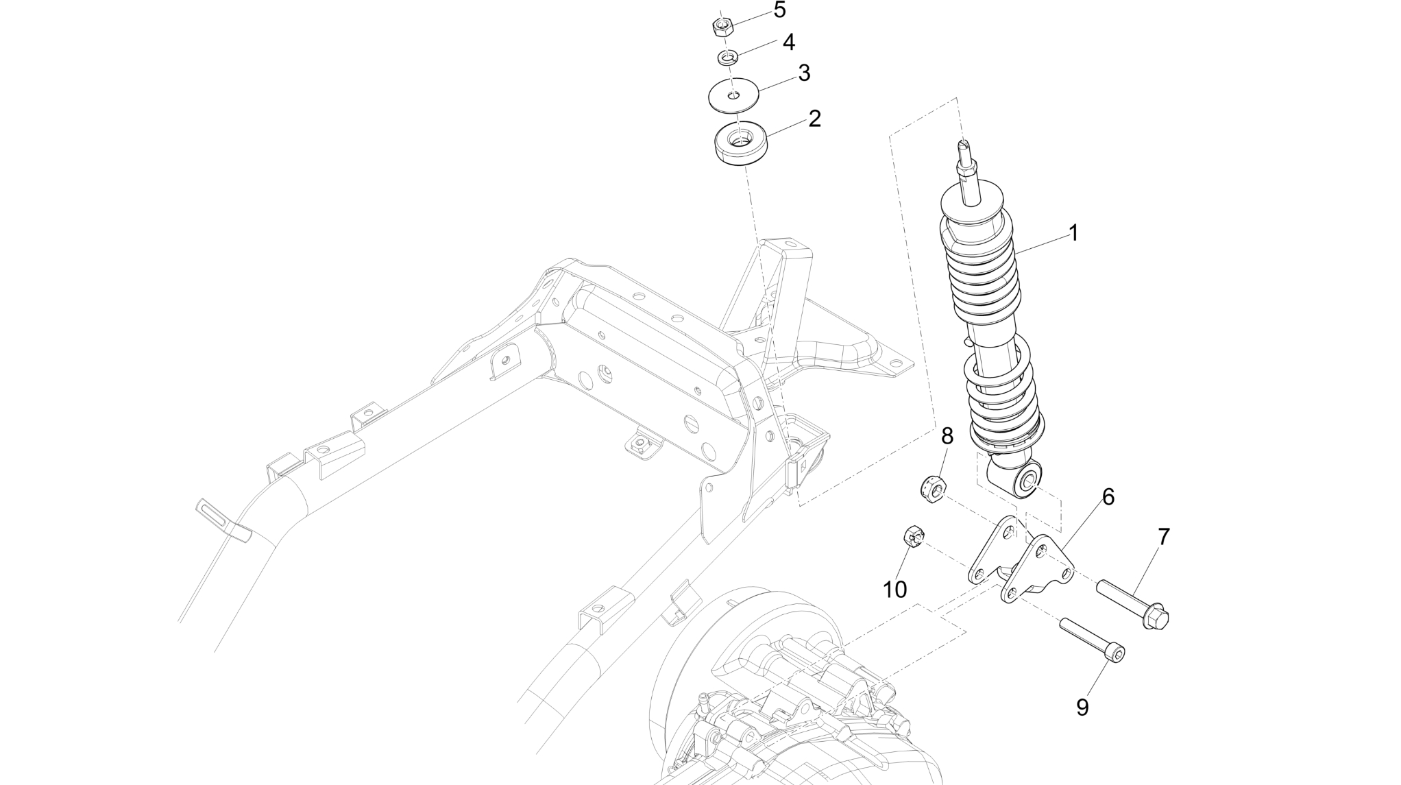 Rear suspension - Shock absorber/s