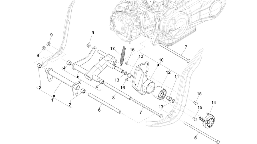 Swinging arm
