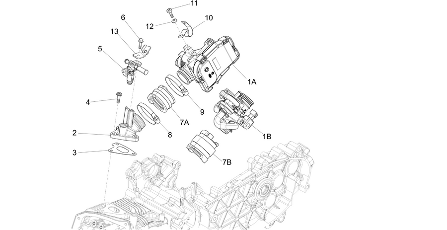 Throttle body - Injector - Induction joint