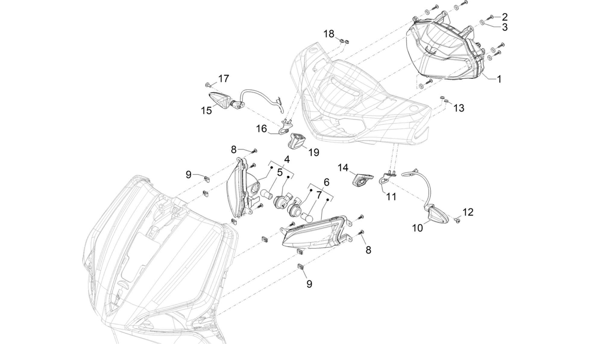 Front headlamps - Turn signal lamps