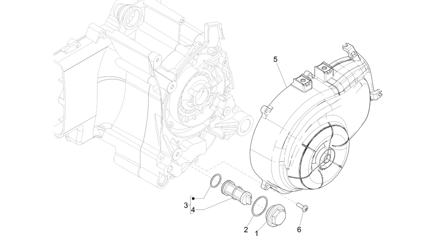 Flywheel magneto cover - Oil filter