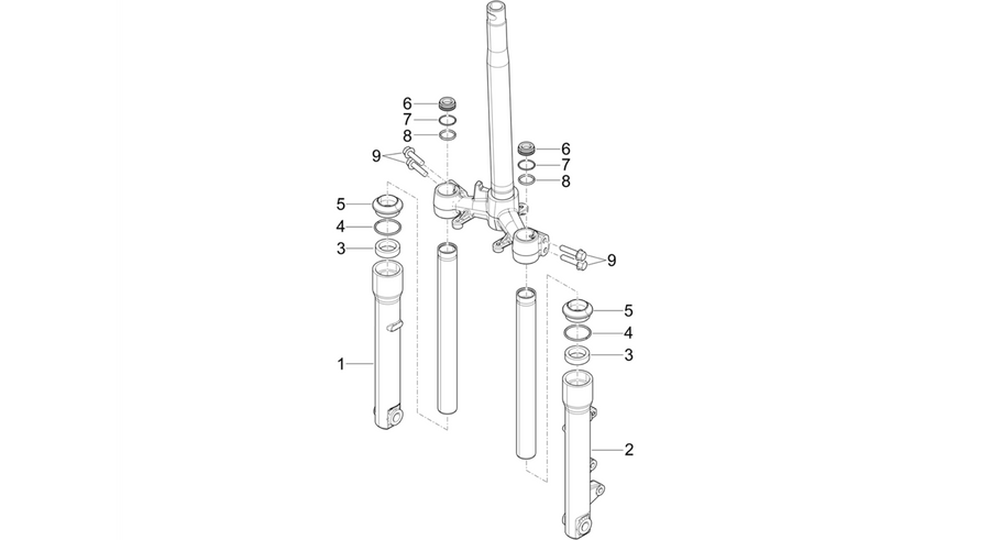 Fork's components (Showa)