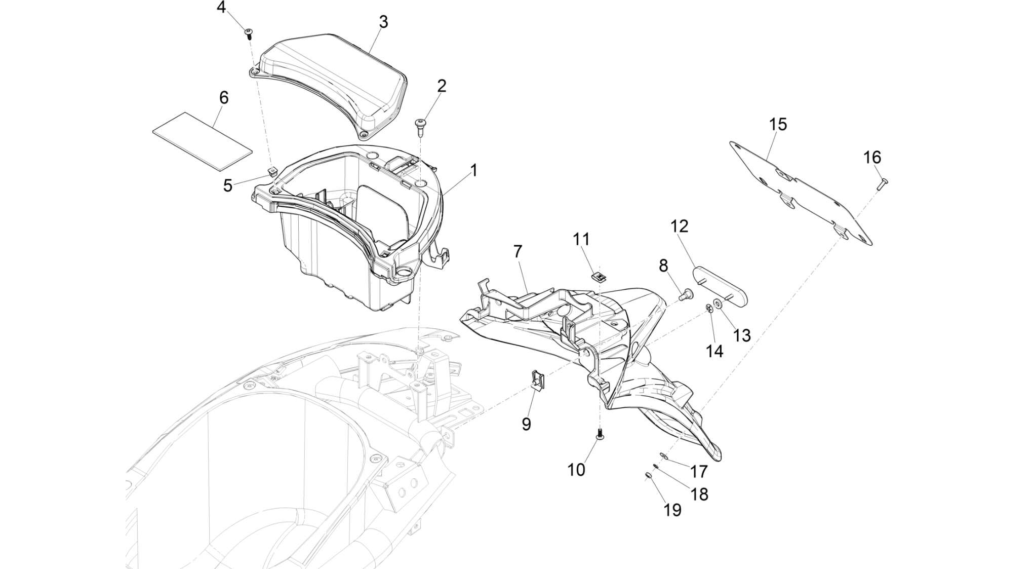 Rear cover - Splash guard