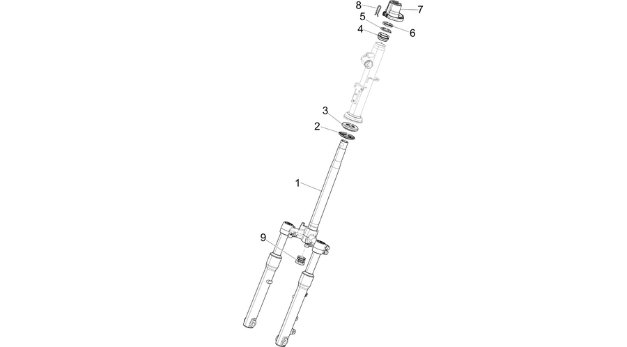 Fork/steering tube - Steering bearing unit