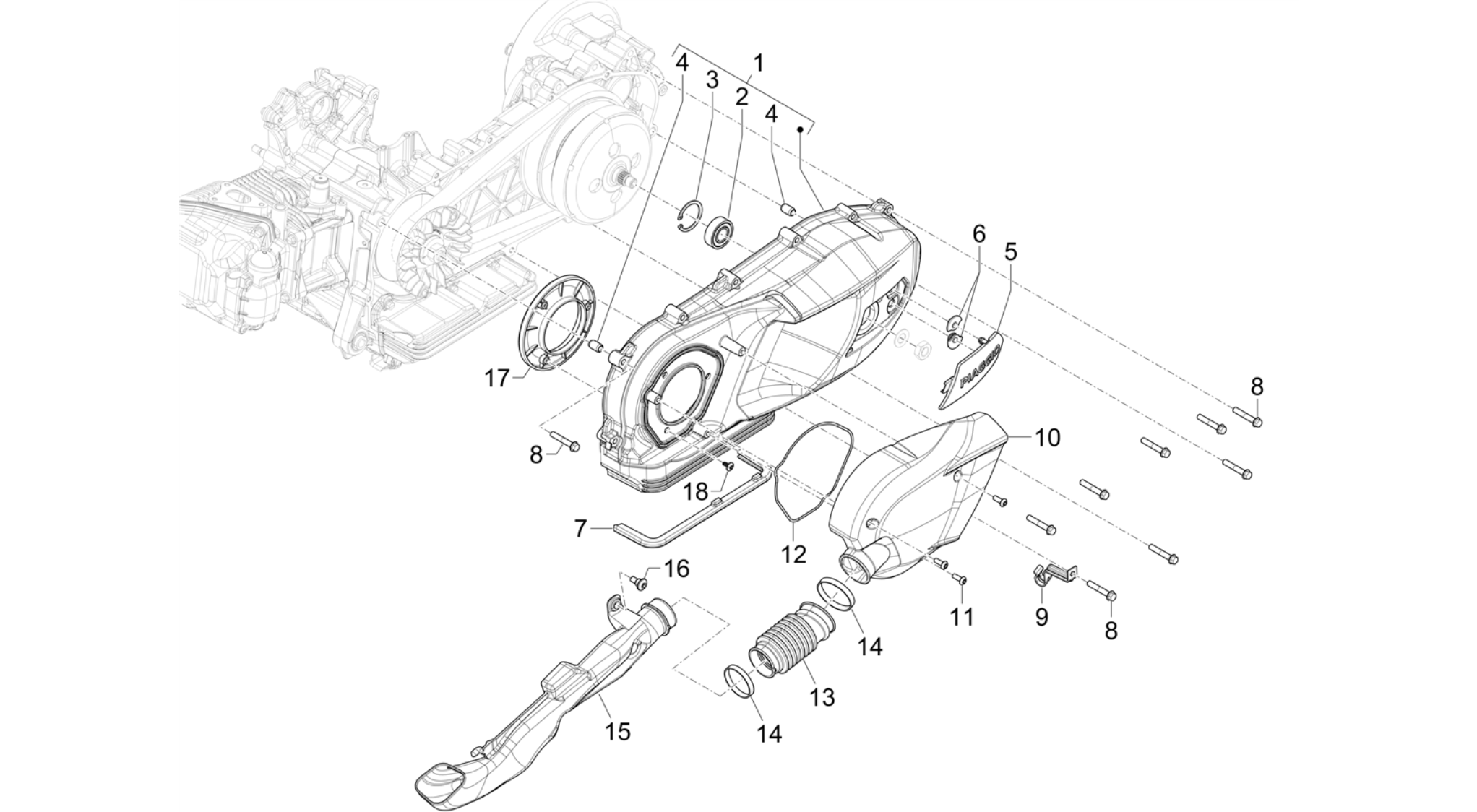 Crankcase cover - Crankcase cooling