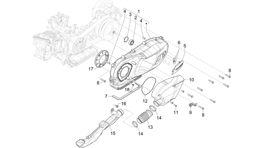 Crankcase cover - Crankcase cooling
