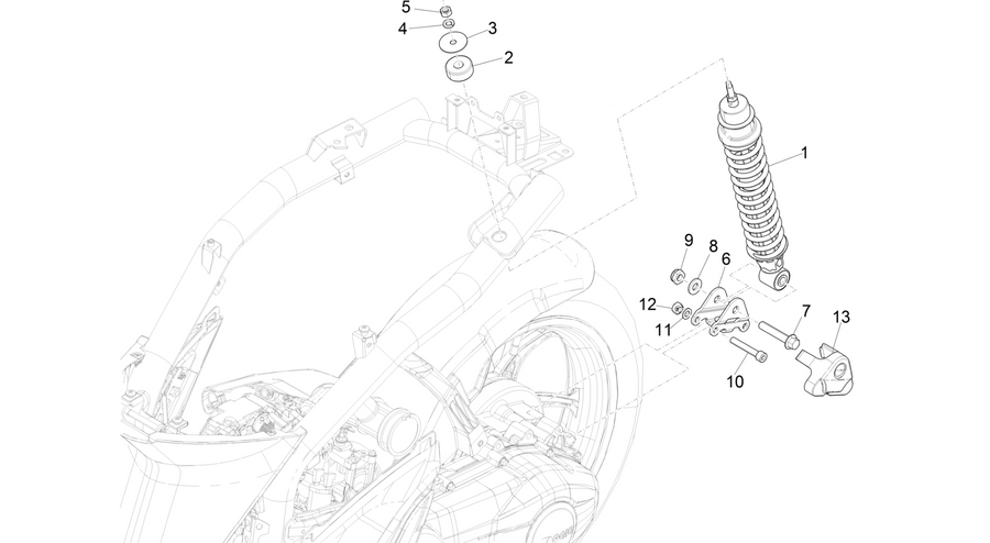 Rear suspension - Shock absorber/s