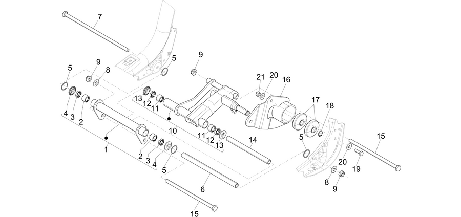 Swinging arm