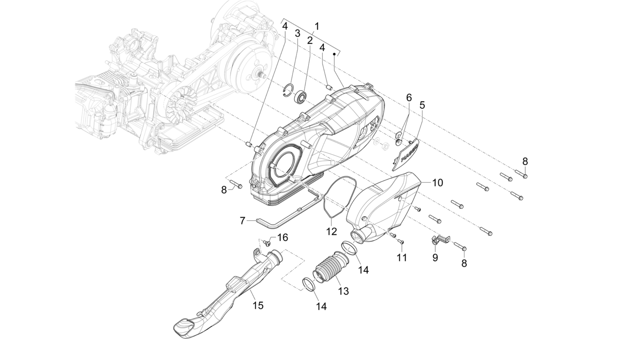 Crankcase cover - Crankcase cooling