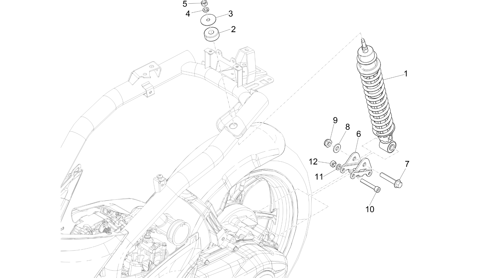Rear suspension - Shock absorber/s