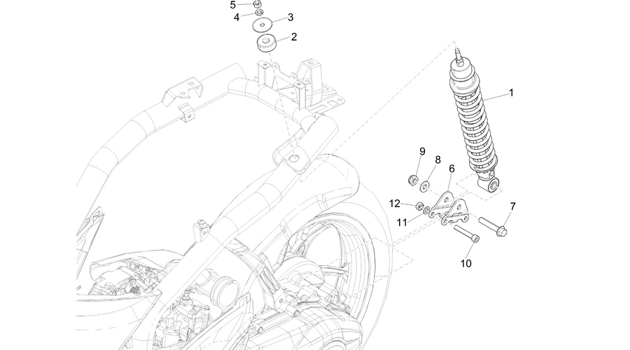 Rear suspension - Shock absorber/s