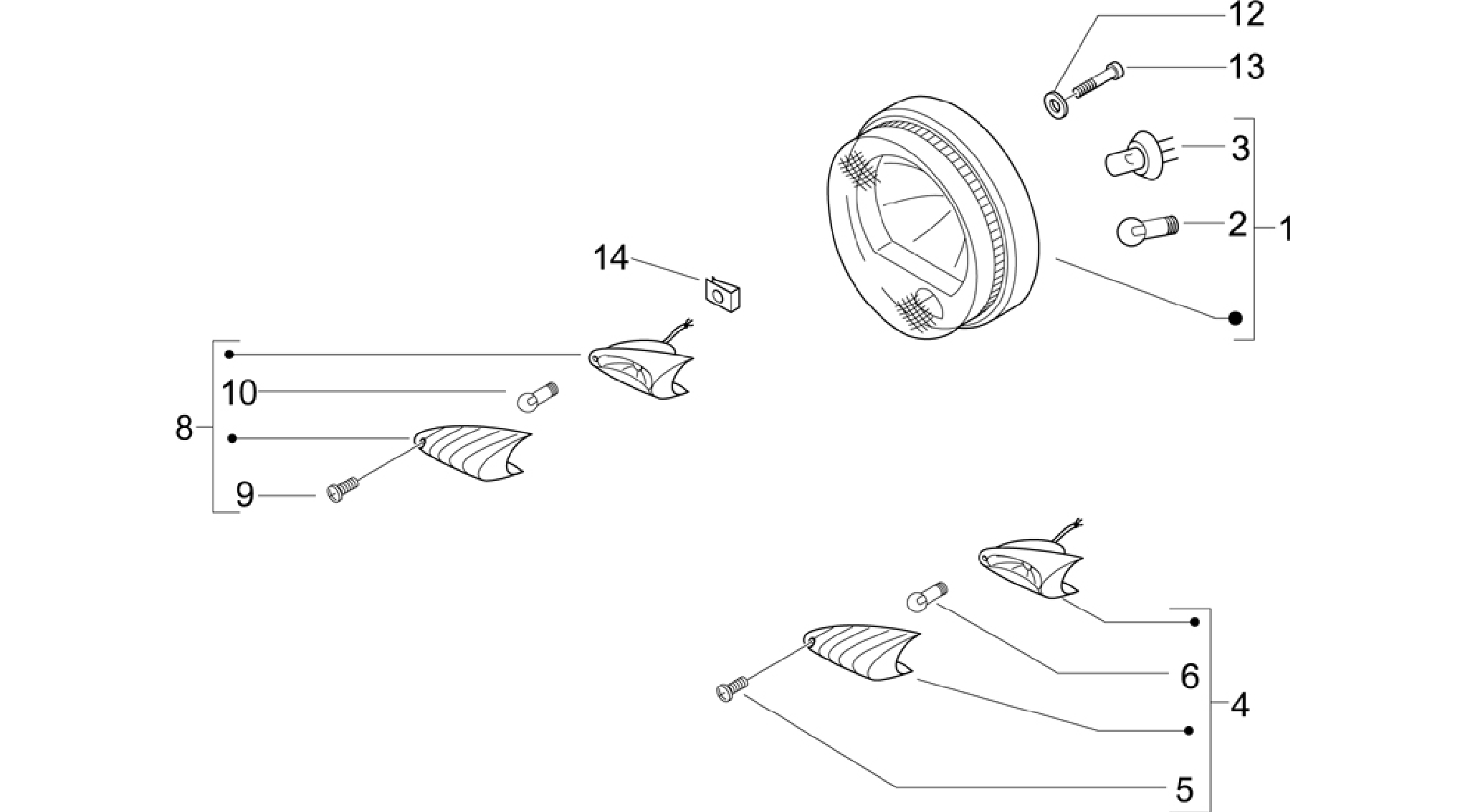 Front headlamps - Turn signal lamps