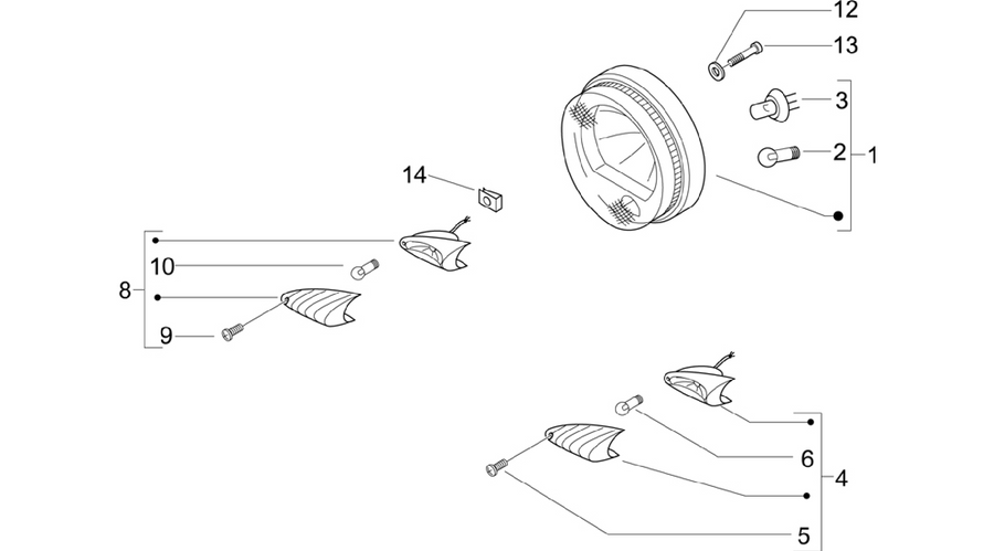 Front headlamps - Turn signal lamps
