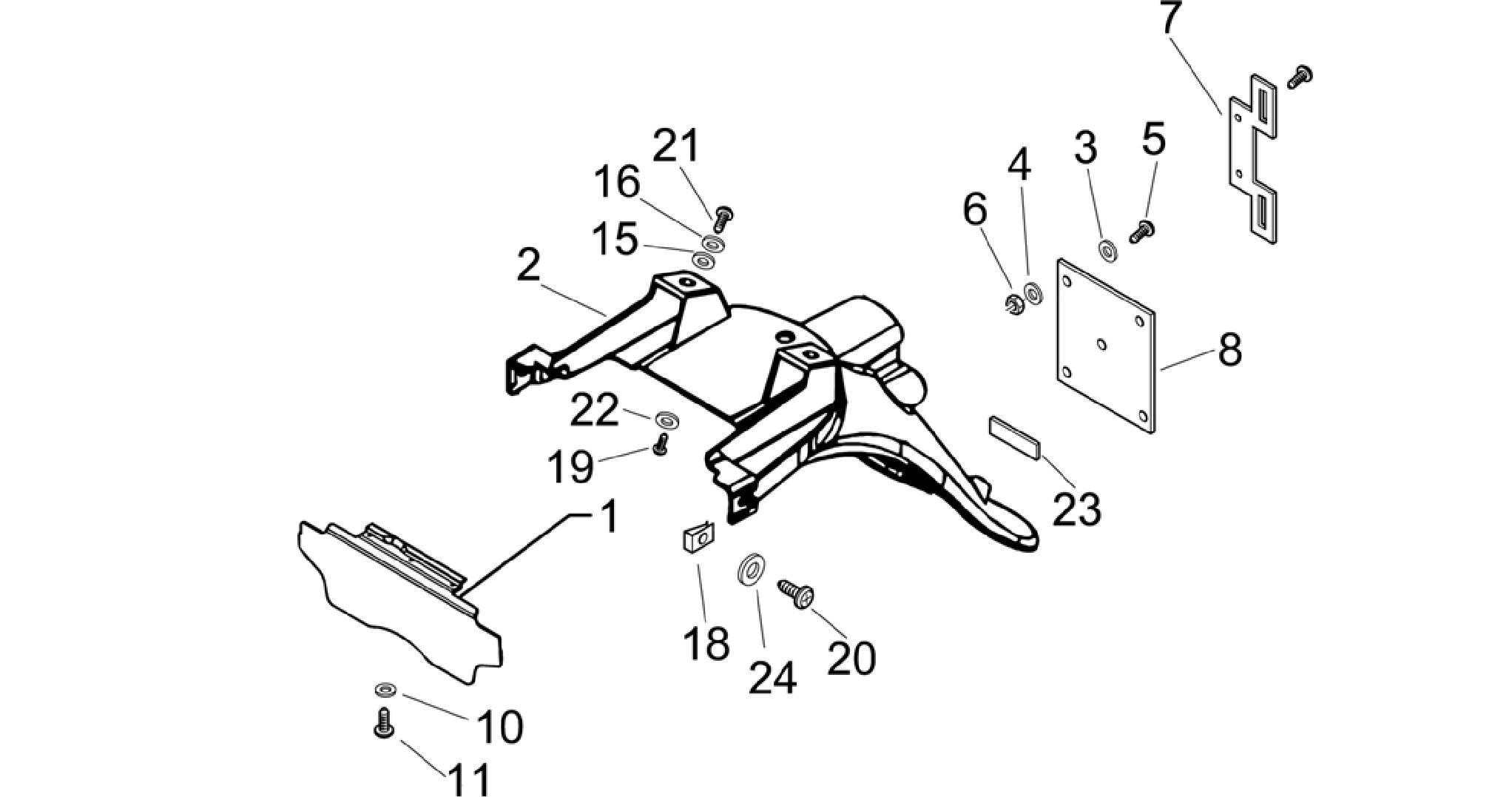 Rear cover - Splash guard