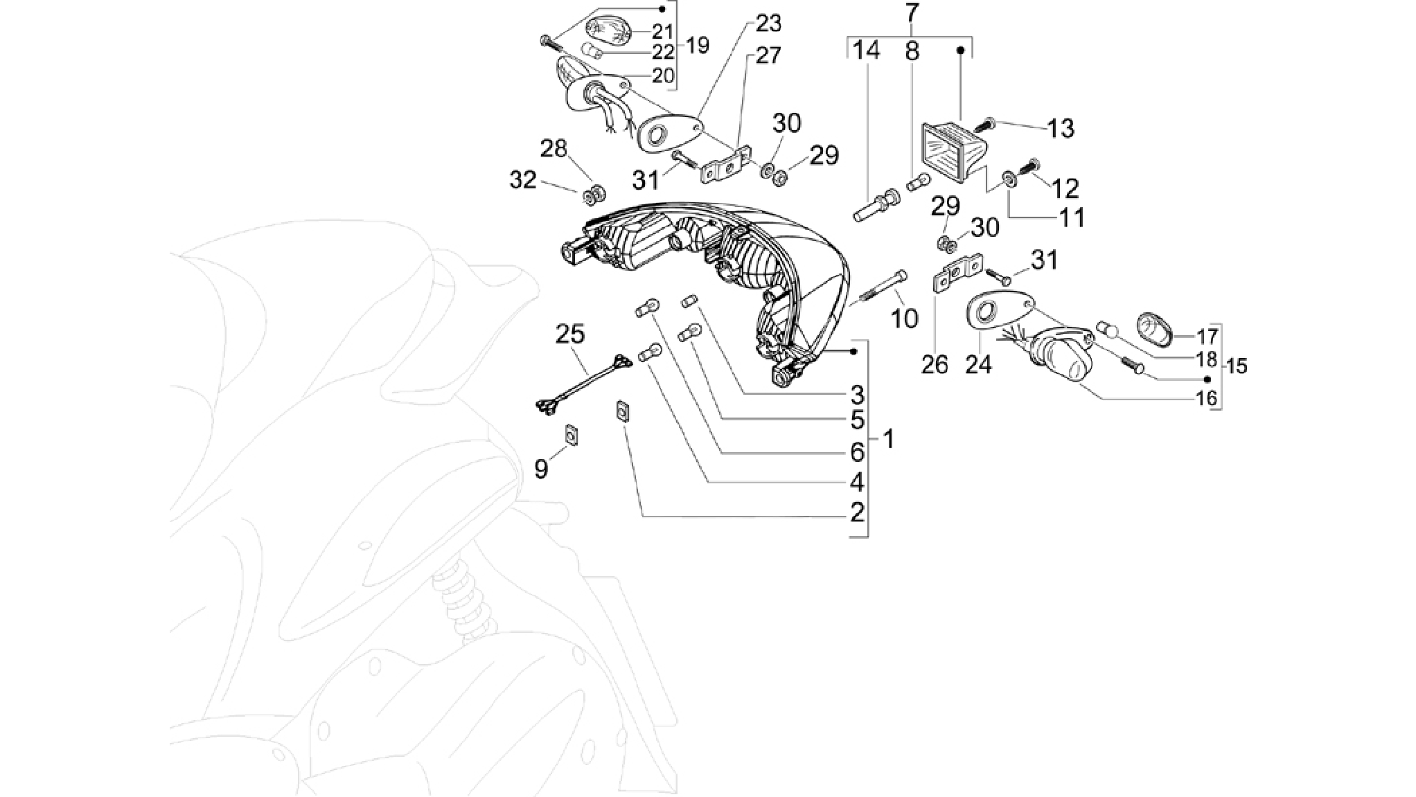 Rear headlamps - Turn signal lamps