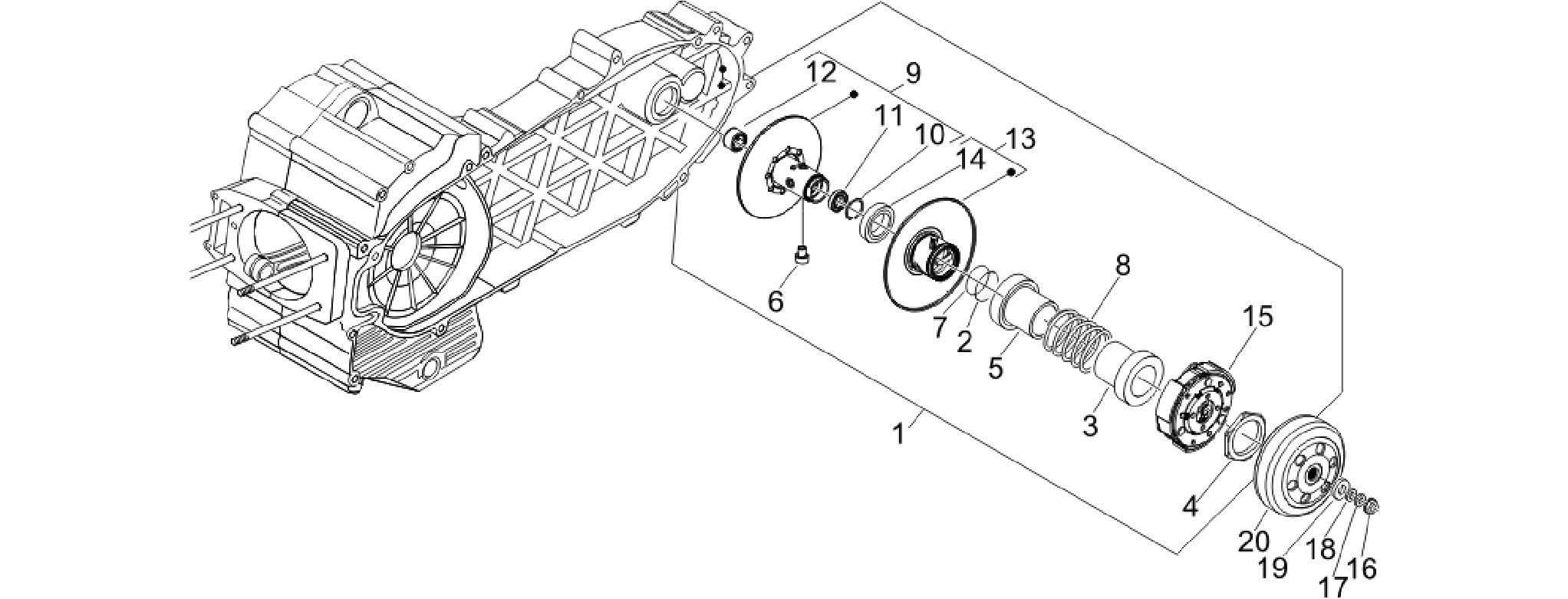 Driven pulley
