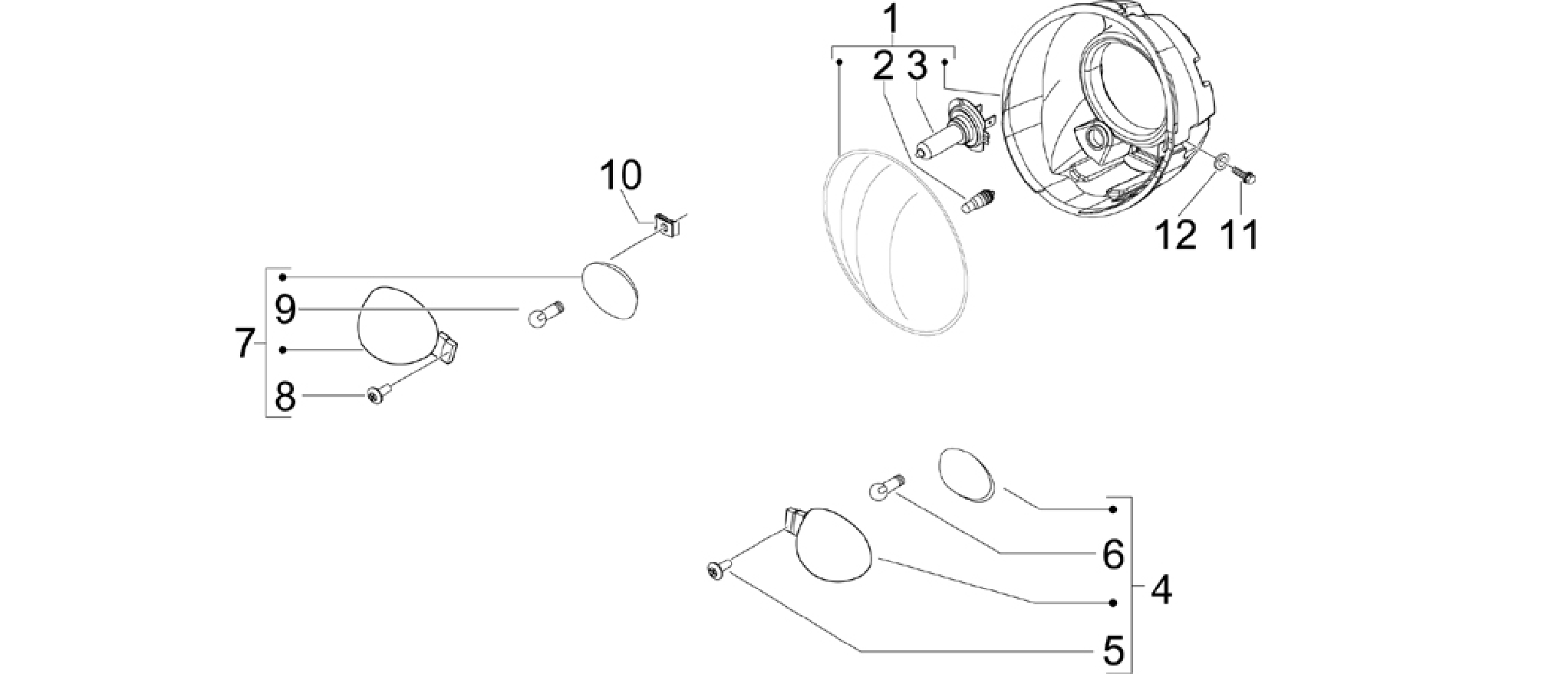 Front headlamps - Turn signal lamps
