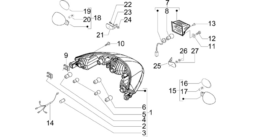 Rear headlamps - Turn signal lamps