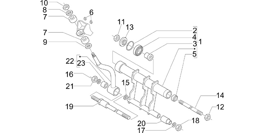 Swinging arm