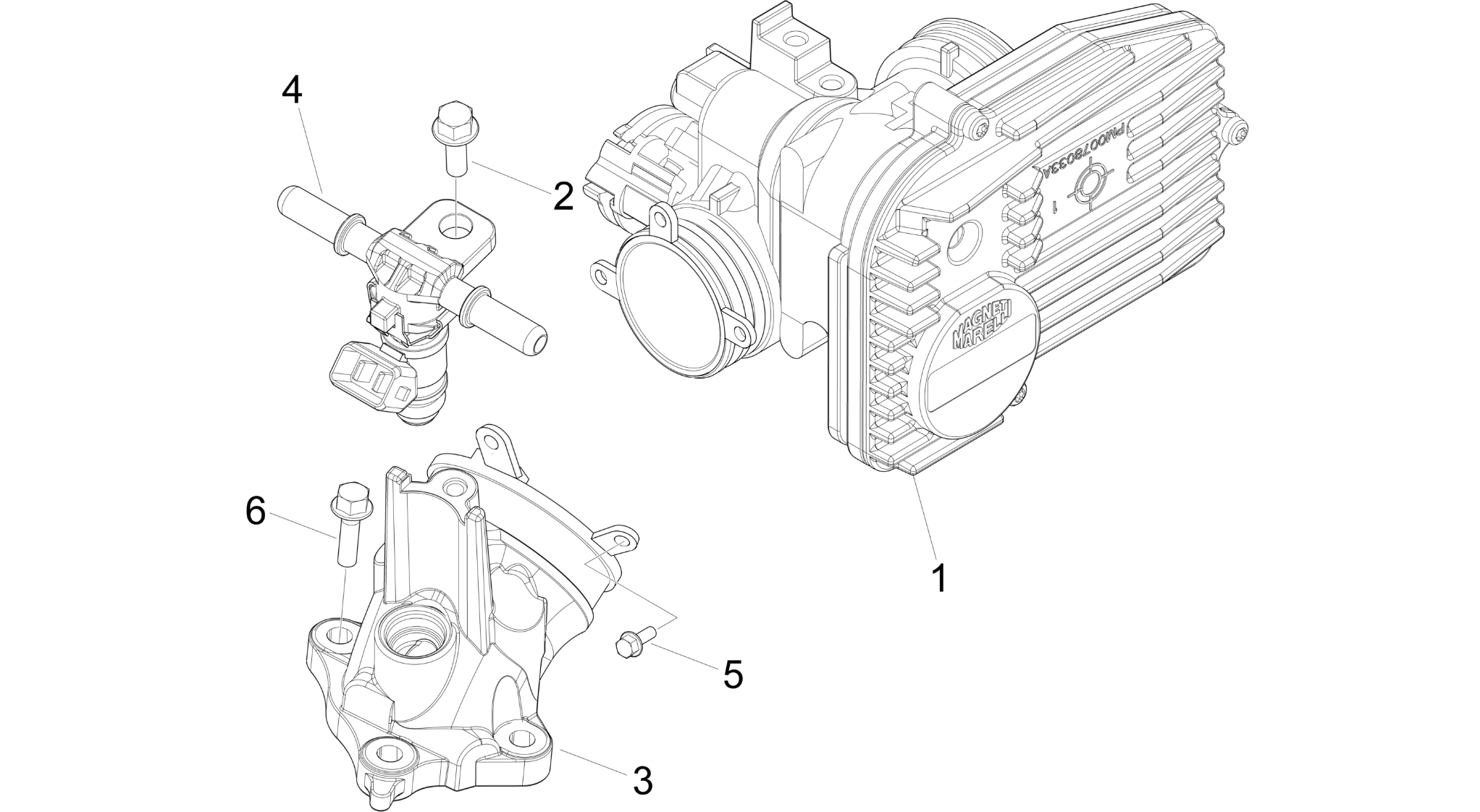 Throttle body - Injector - Induction joint