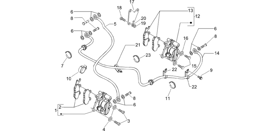 Brakes pipes - Calipers