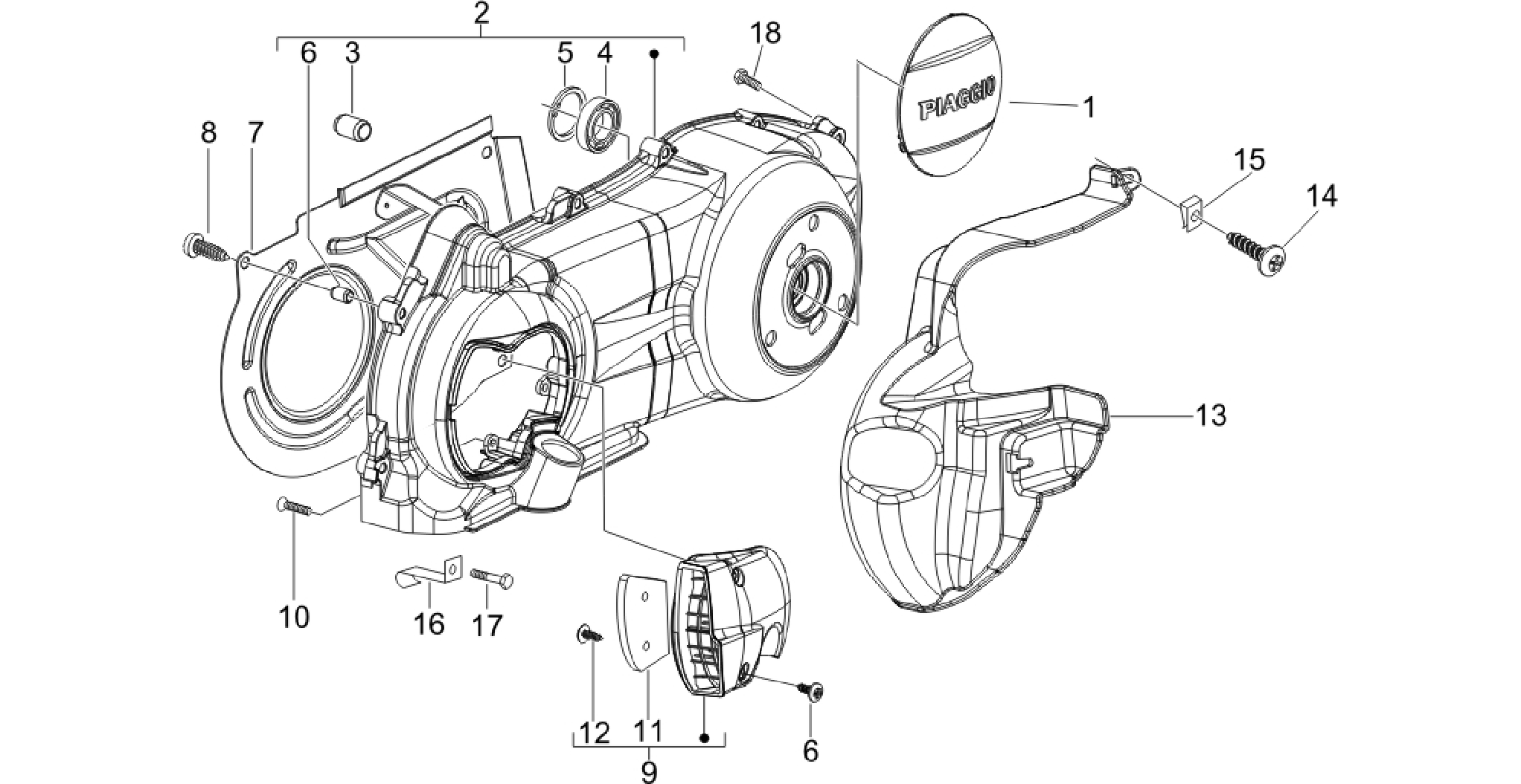 Crankcase cover - Crankcase cooling