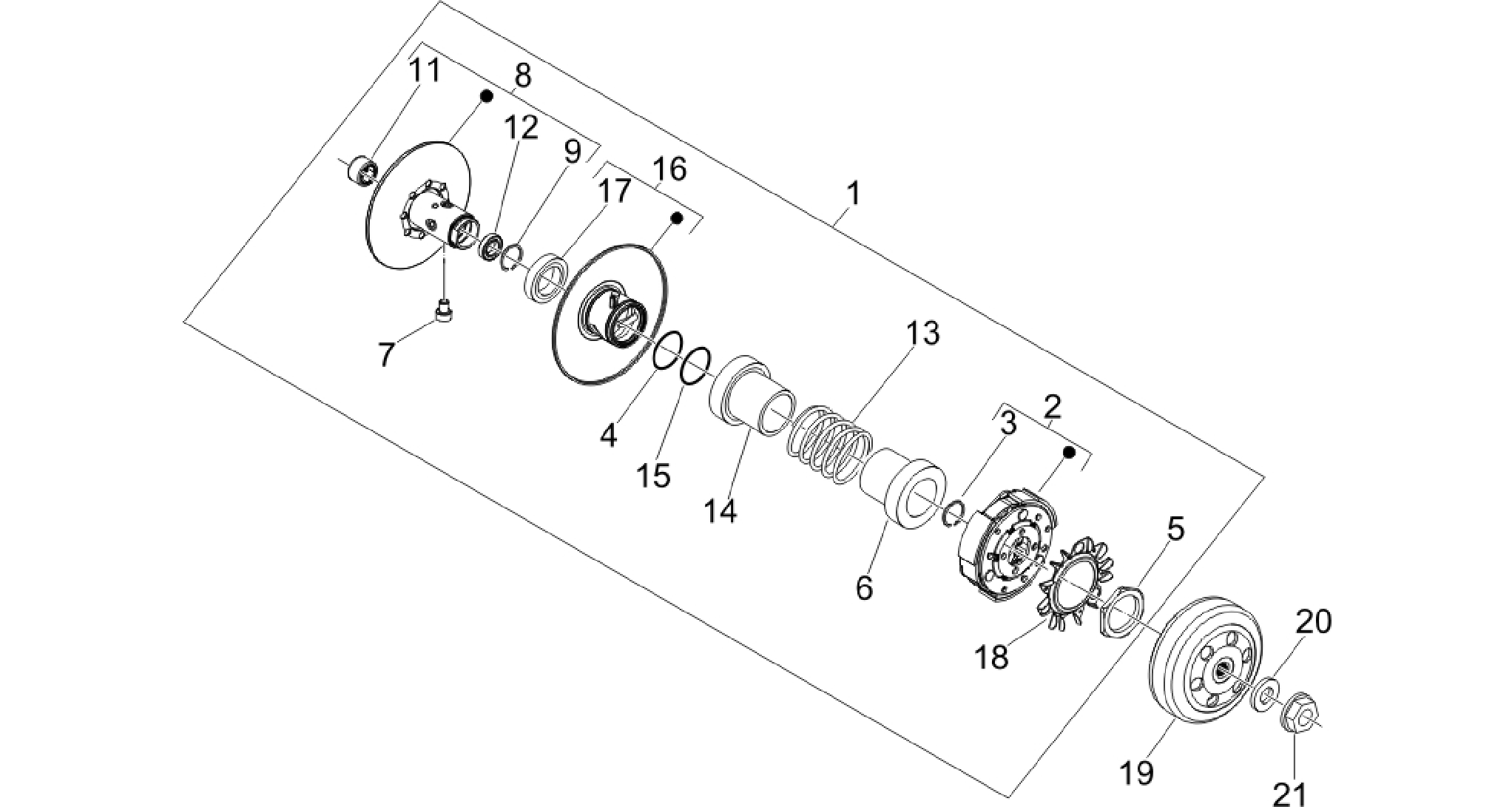 Driven pulley