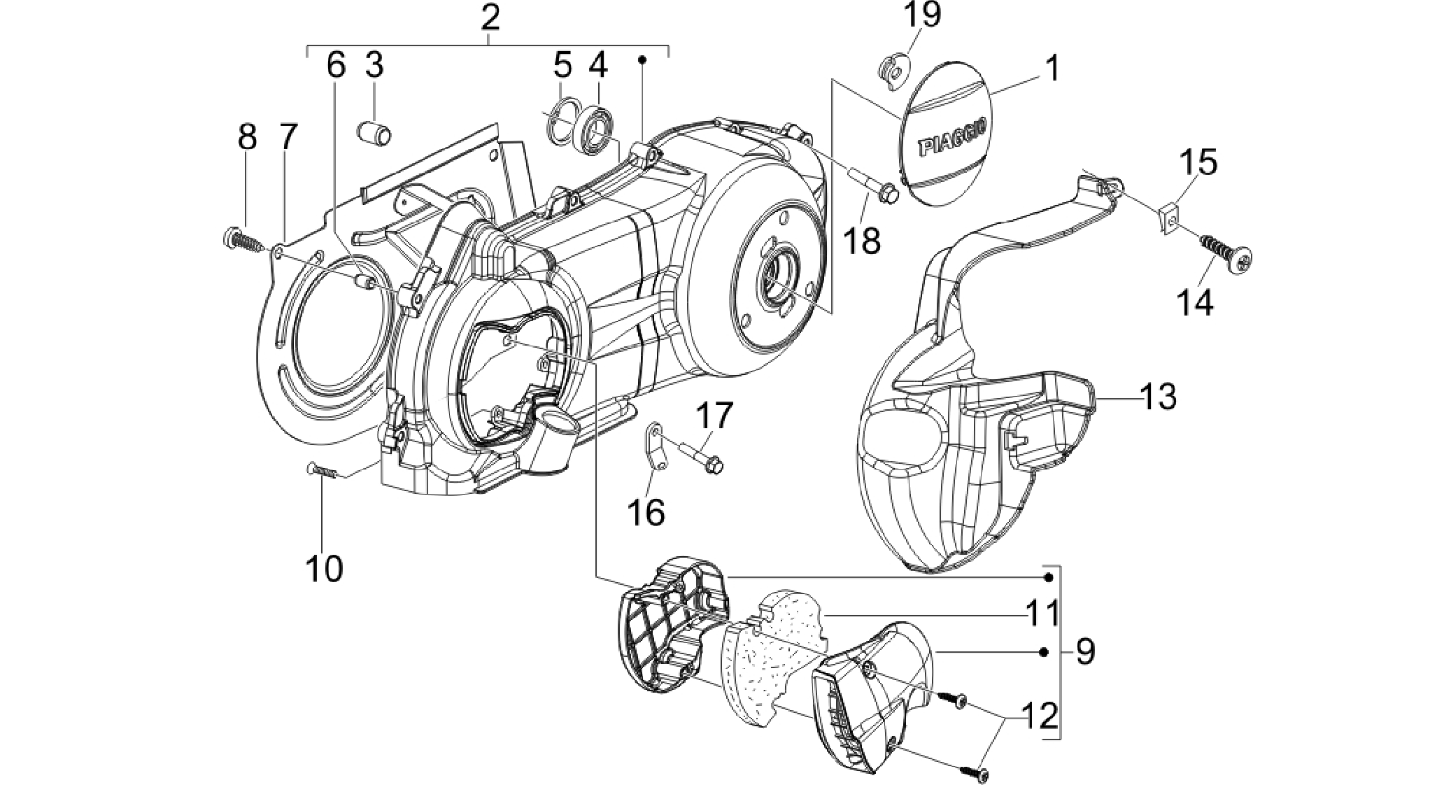 Crankcase cover - Crankcase cooling