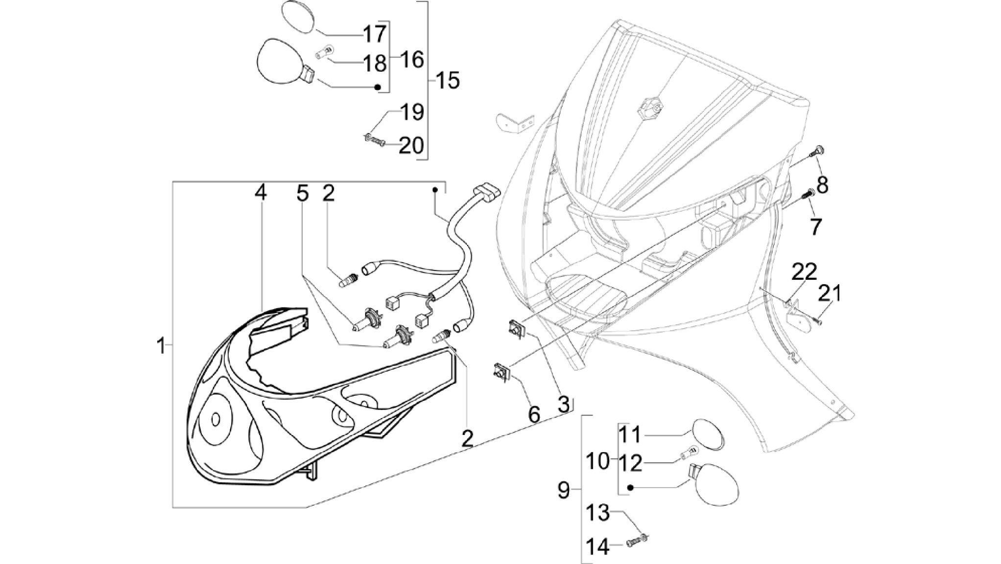 Front headlamps - Turn signal lamps