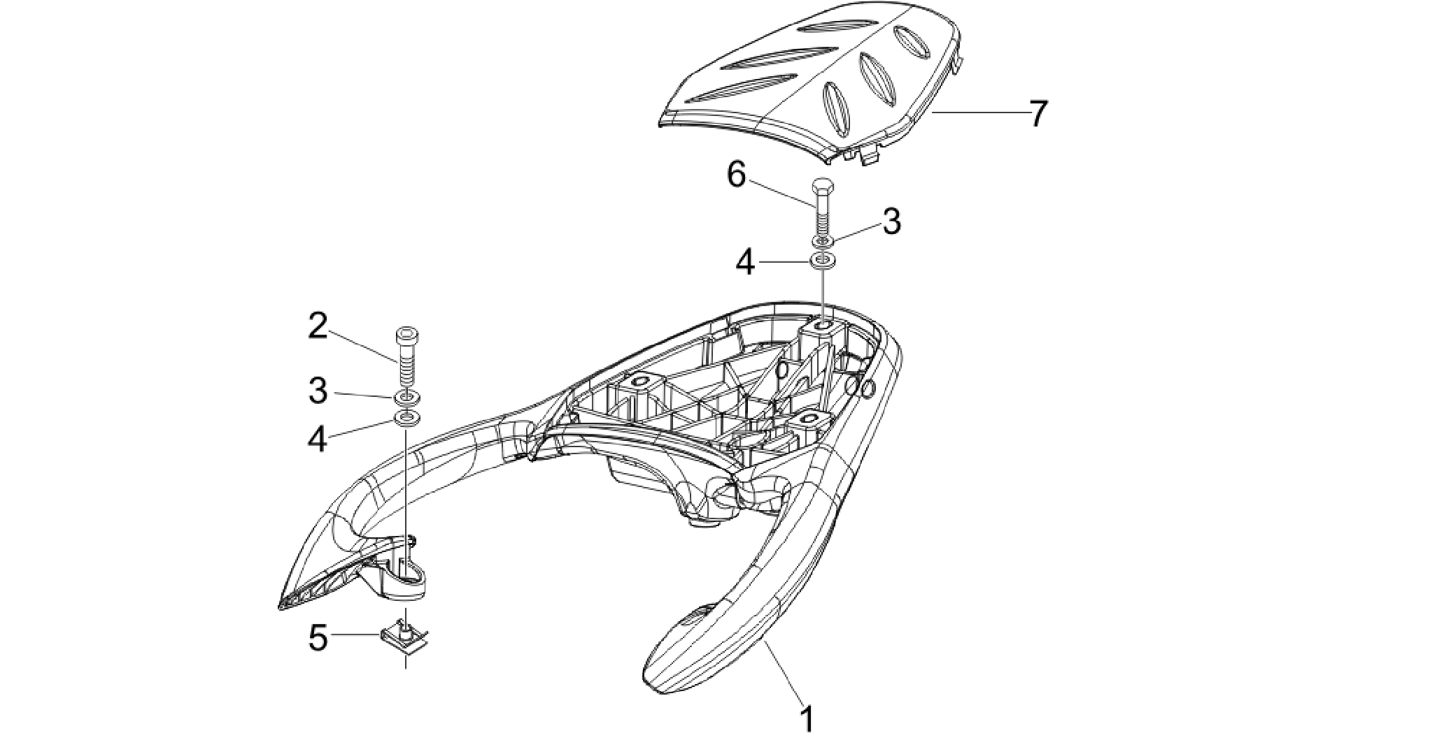 Rear luggage rack