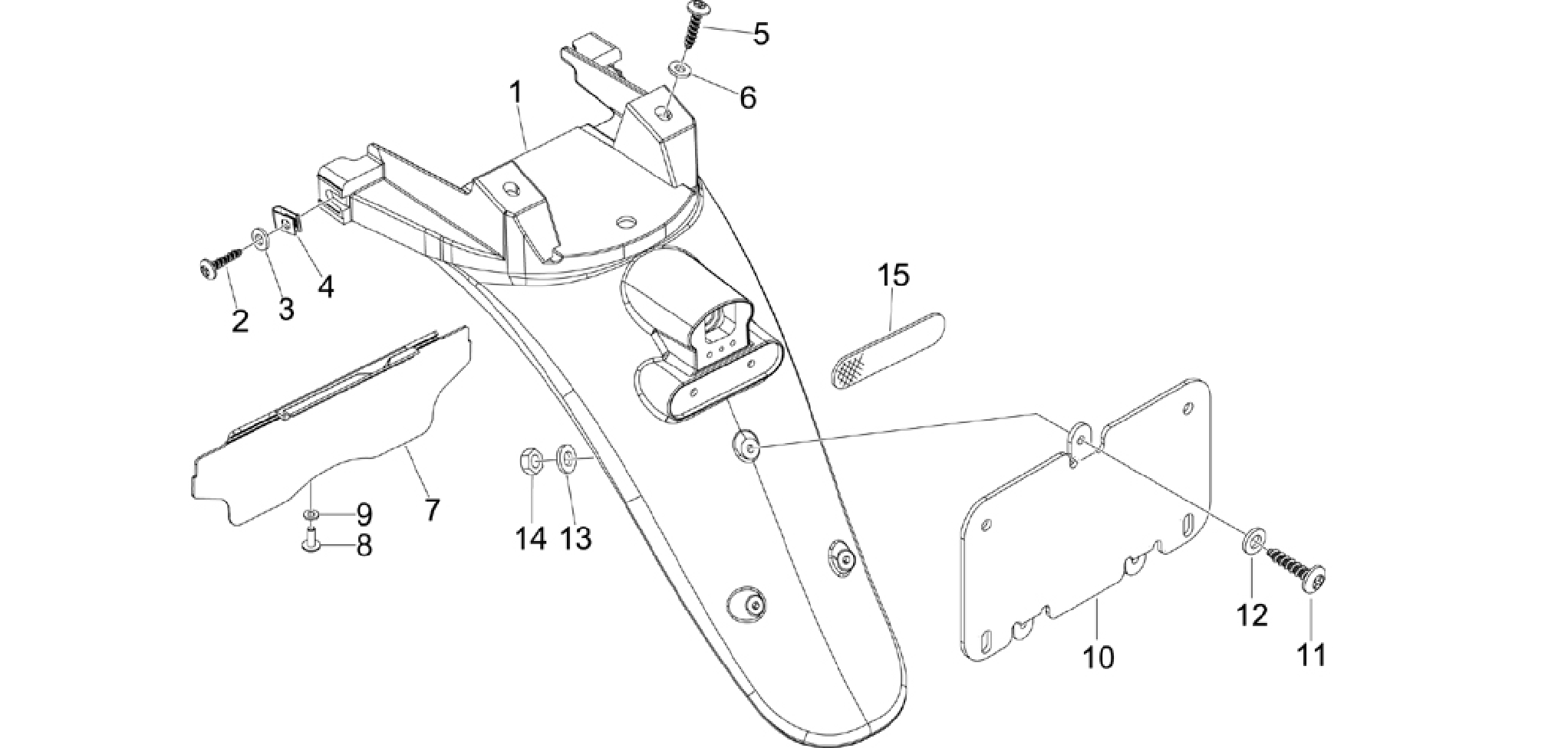 Rear cover - Splash guard