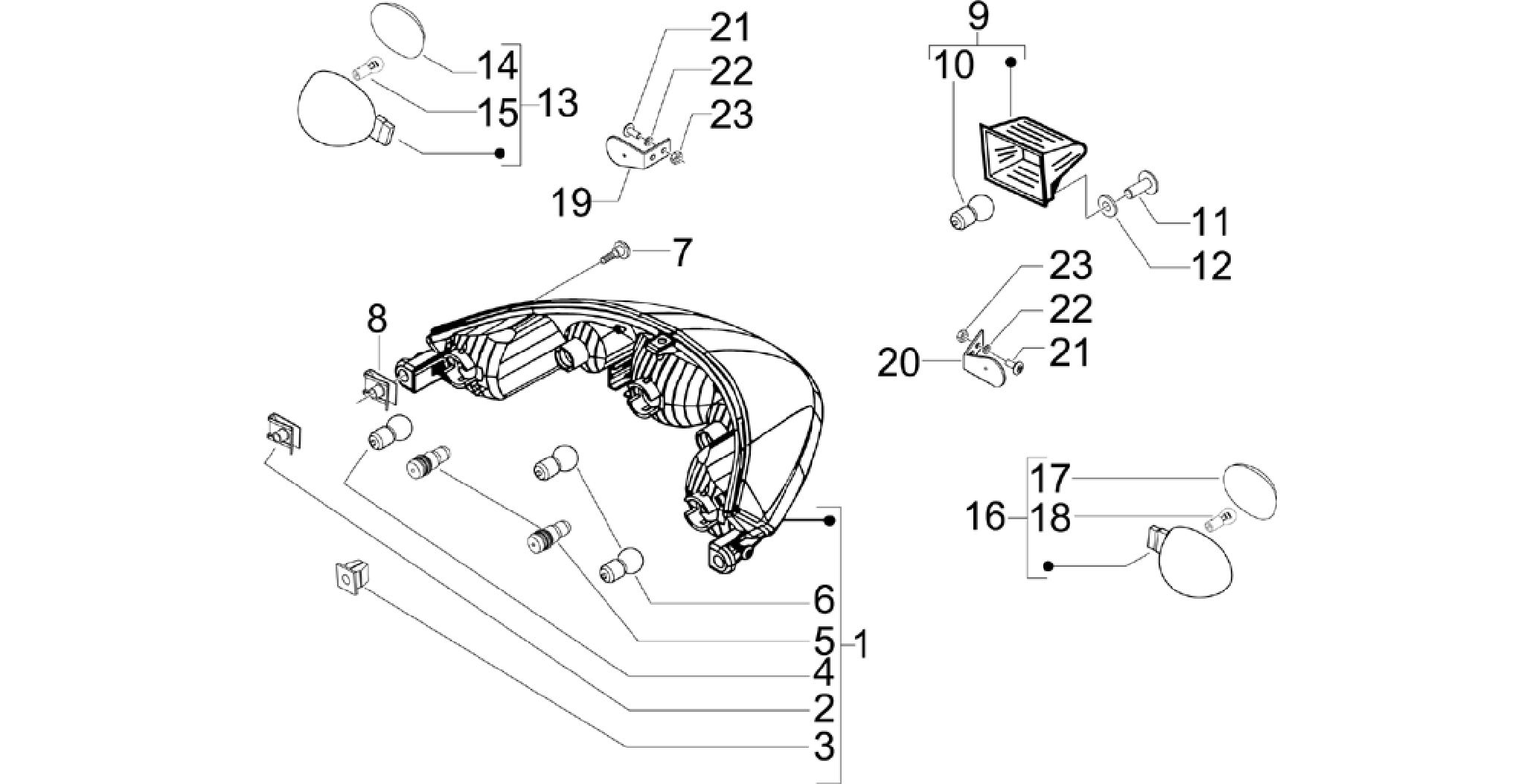 Rear headlamps - Turn signal lamps