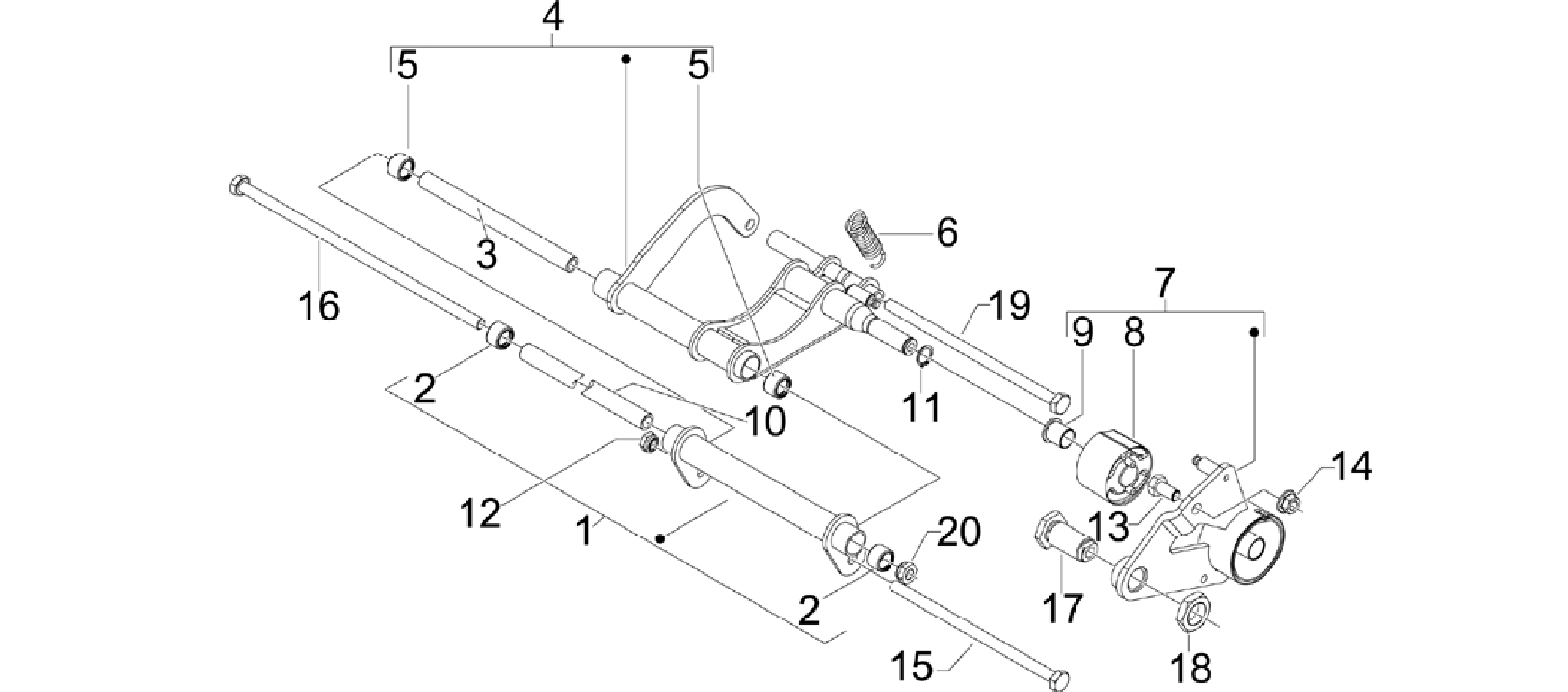 Swinging arm