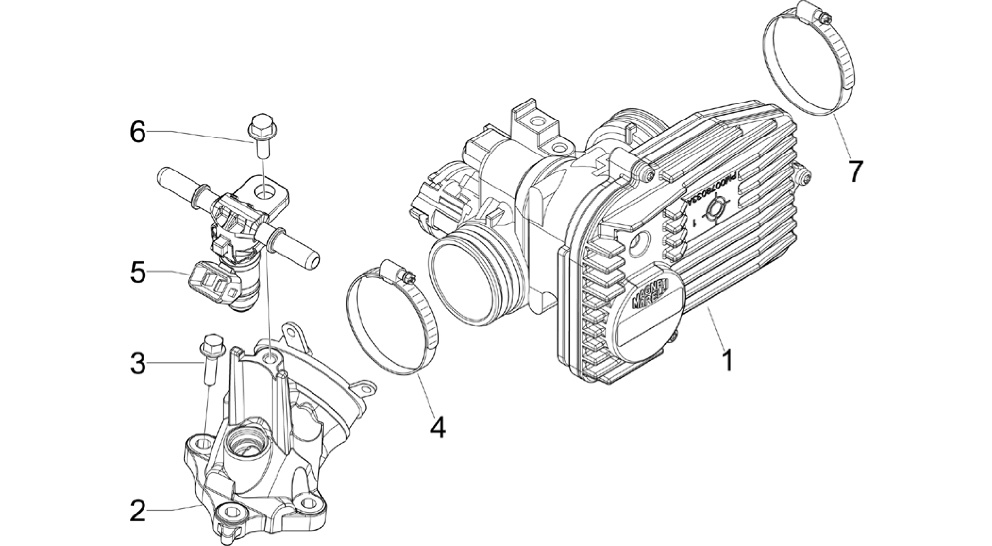 Throttle body - Injector - Induction joint