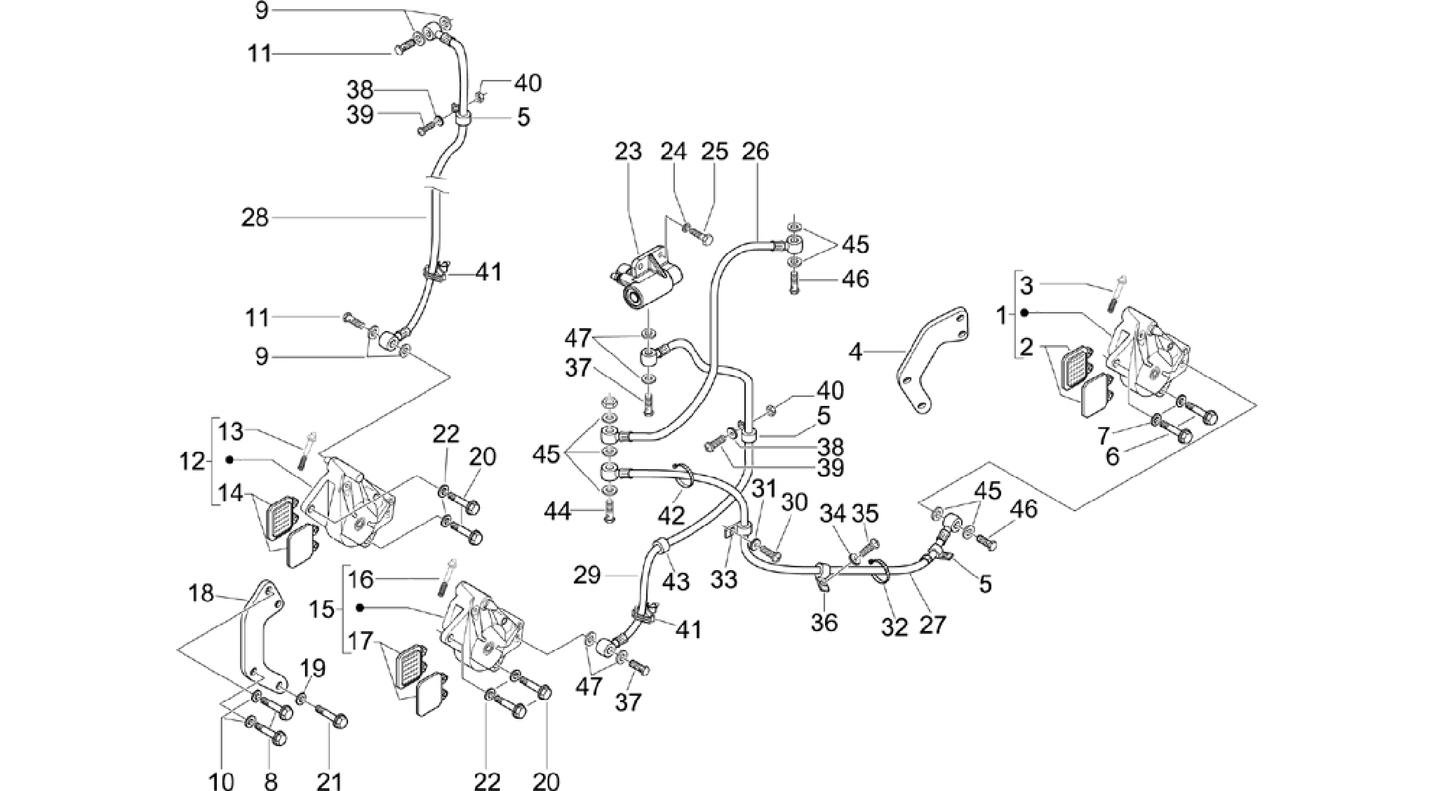 Brakes pipes - Calipers