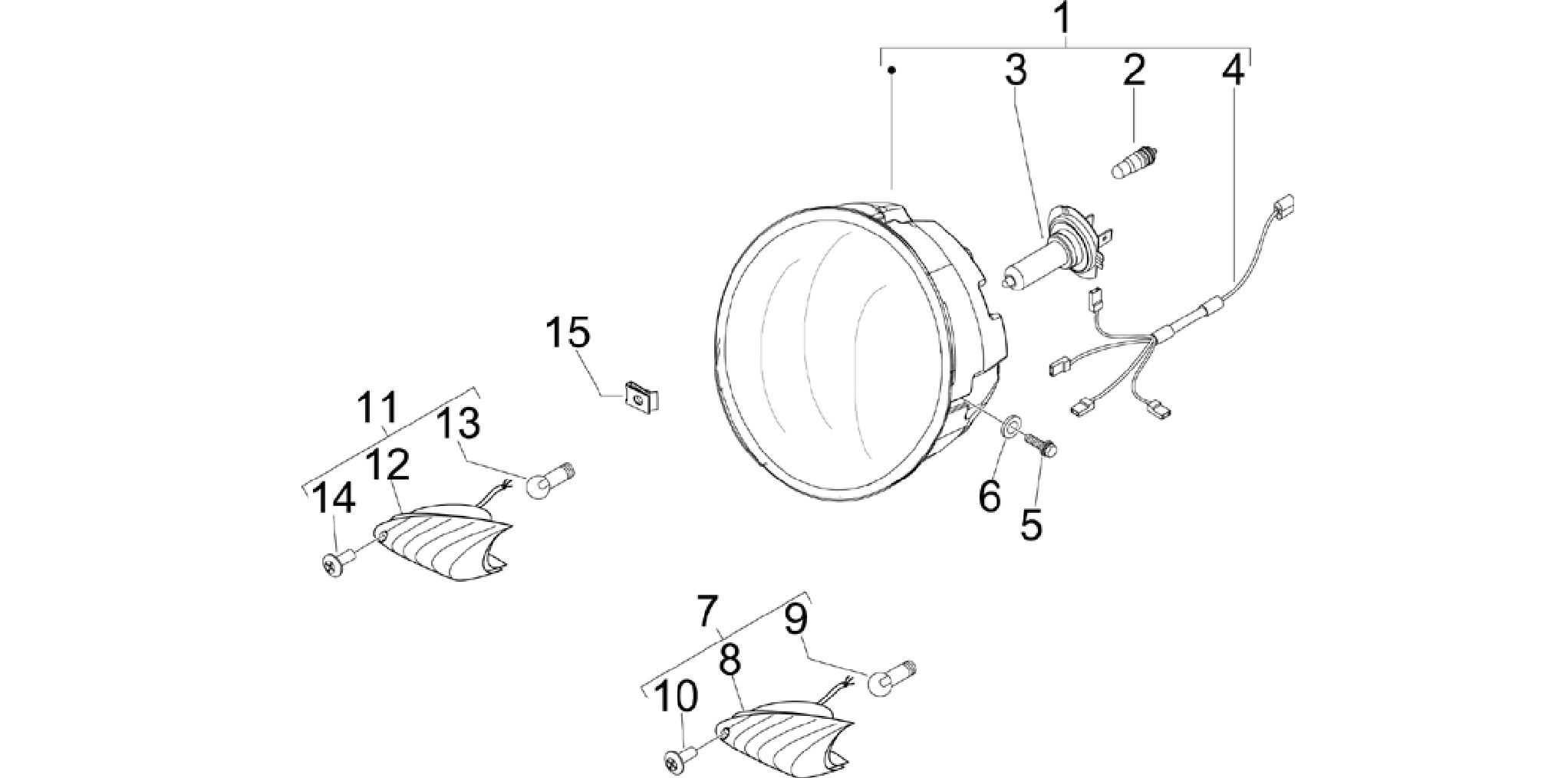 Front headlamps - Turn signal lamps