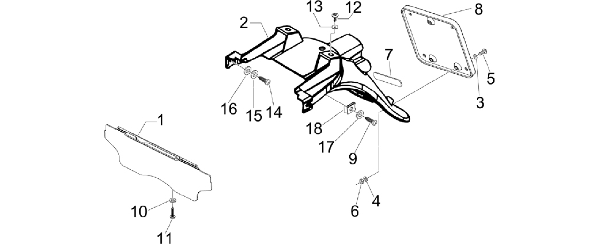 Rear cover - Splash guard