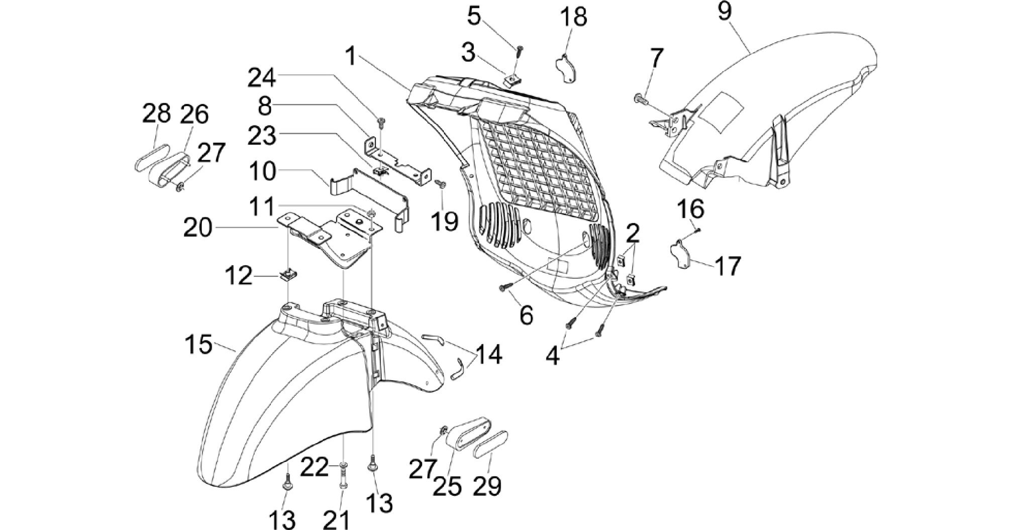 Wheel huosing - Mudguard