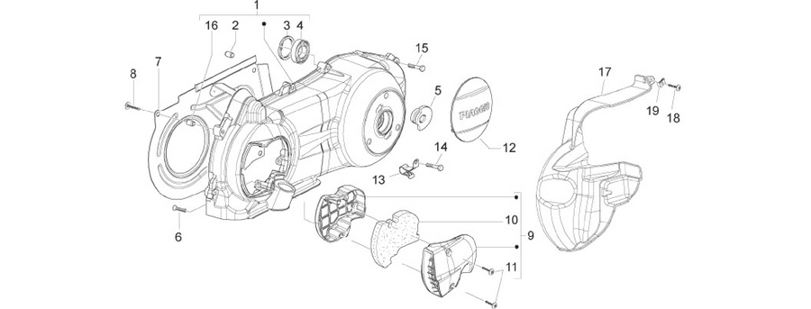 Crankcase cover - Crankcase cooling