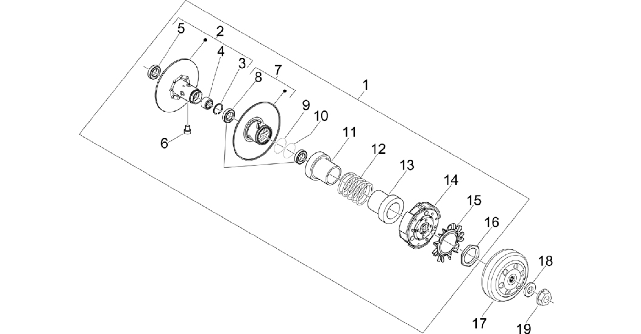 Driven pulley