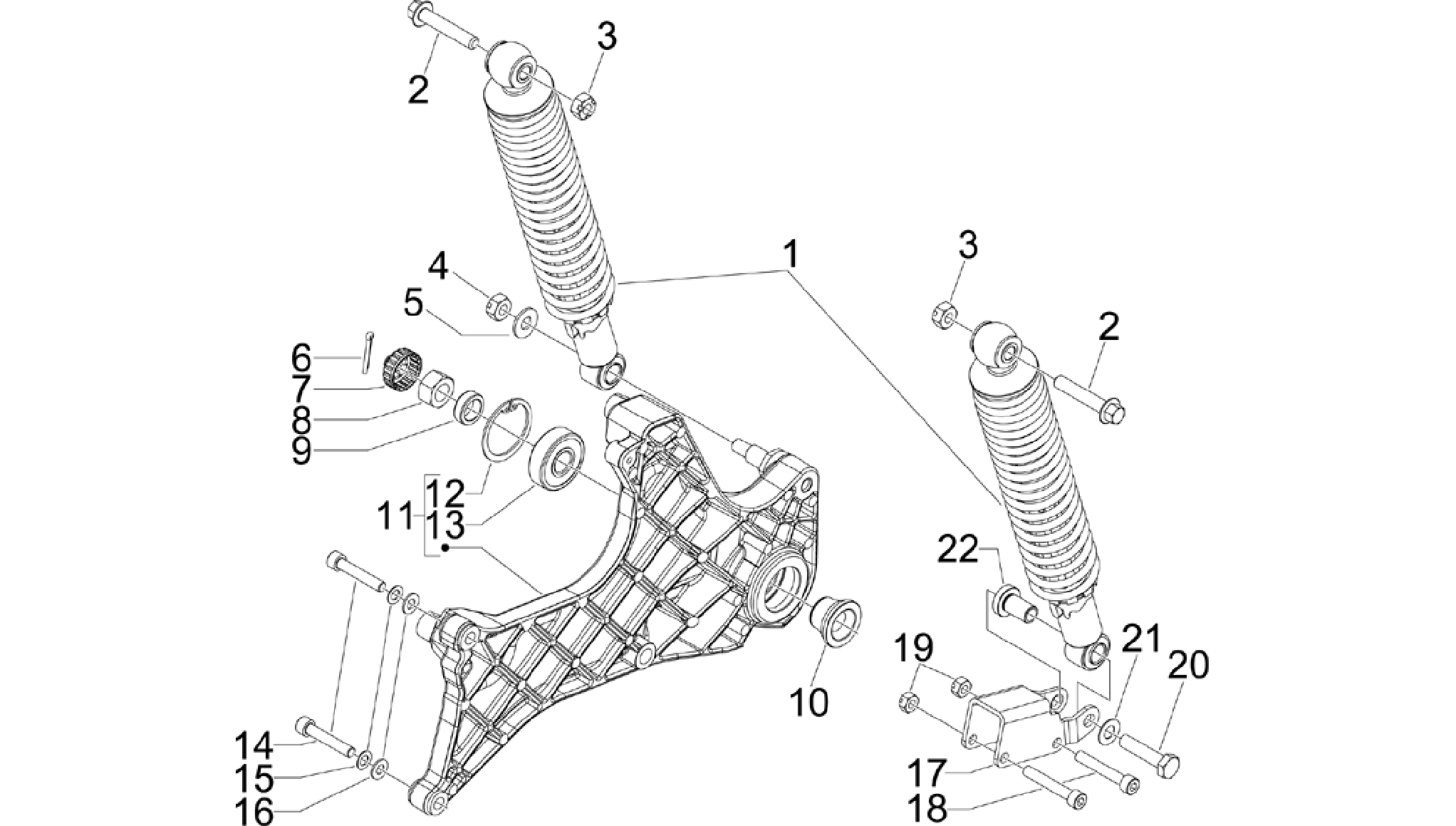 Rear suspension - Shock absorber/s