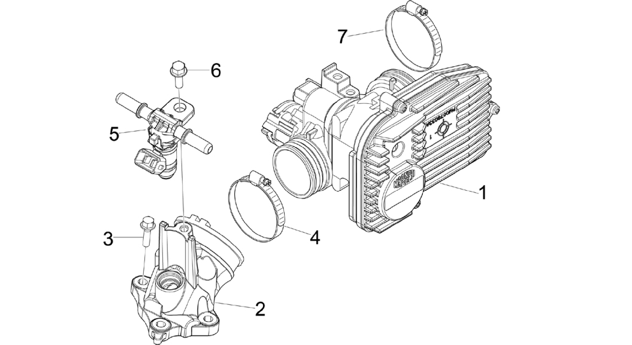 Throttle body - Injector - Induction joint